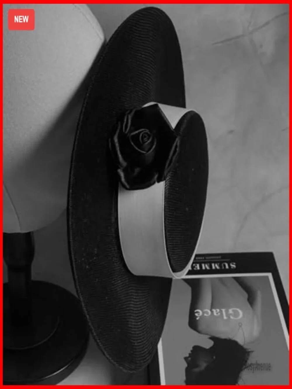 Handmade Satin Derby Fascinator Hat with Flower for Church Wedding Events